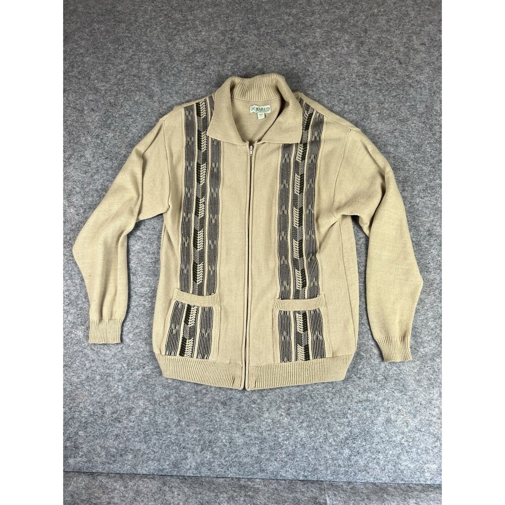 Haband Full-Zip Cardigan Size L Made In USA Vintage